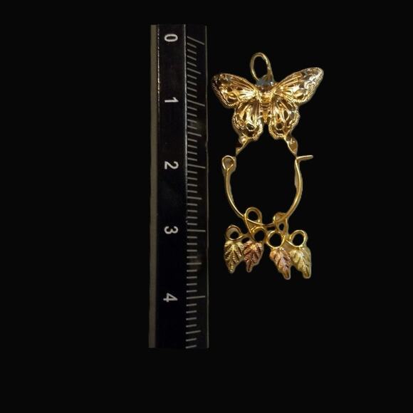 Vintage Polished Butterfly Filigree Charm Holder Pendant - Picture 4 of 9